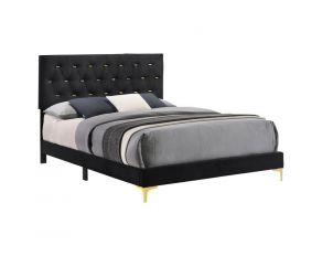 Kendall King Upholstered Bed in Black
