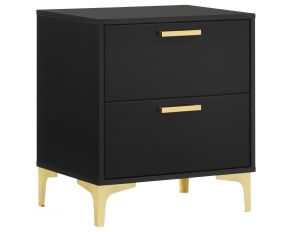 Kendall Wooden Nightstand in Black