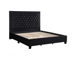 Hailey King Tufted Upholstered Bed in Black