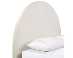 June Queen and Full Upholstered Headboard in Ivory