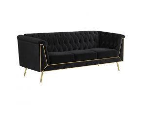 Holly Sofa in Black and Gold