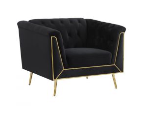 Holly Chair in Black and Gold