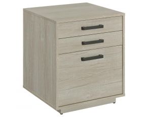Loomis 3 Drawer File Cabinet in Whitewashed Grey