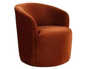 Joyce Swivel Chair in Burnt Orange