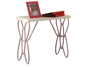 Priya II Nightstand in White and Light Purple