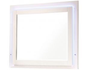 Felicity Mirror with LED Light in Glossy White