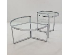 G708400 2 Piece Nesting Coffee Table in Chrome