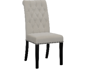 Alana Upholstered Tufted Side Chair with Nailhead Trim in Sand Velvet