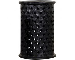 Krish 24 Inch Round Accent Table in Black Stain