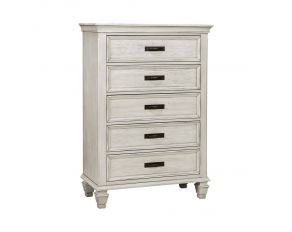 Franco 5 Drawer Chest in Antique White