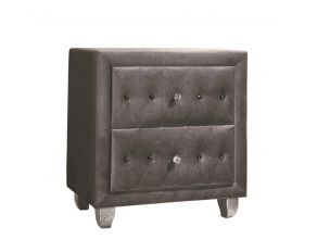 Deanna 2 Drawer Rectangular Nightstand in Grey