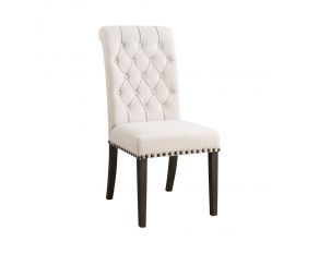 Phelps Upholstered Side Chairs in Beige And Smokey Black