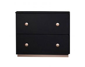 Prescott Cabinet in Black and Rose-Gold