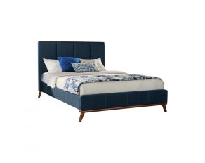 Charity Queen Upholstered Bed in Blue