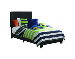 Dorian Upholstered Twin Bed in Black