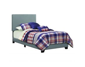 Dorian Upholstered Twin Bed in Grey