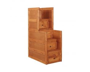 Wrangle Hill 4 Drawer Stairway Chest in Amber Wash