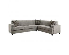 Tess L-Shape Sleeper Sectional in Grey