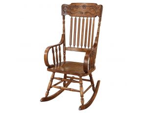 Windsor Back Rocking Chair in Warm Brown