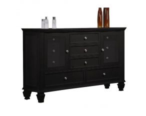 Sandy Beach 11 Drawer Dresser in Black