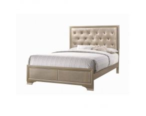 Beaumont Upholstered Queen Bed in Champagne