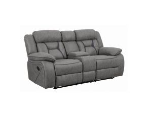 Coaster Houston Motion Loveseat with Console in Stone