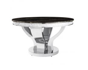 Coaster Anchorage Dining Table in Silver