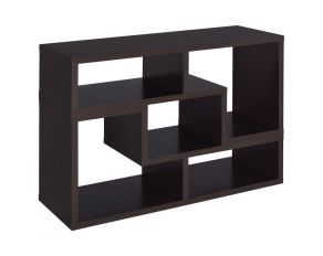 Velma Convertible TV Console And Bookcase in Cappuccino