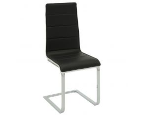 Carmelo Upholstered Side Chairs in Black And White