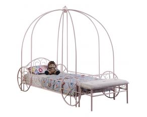 Massi Twin Canopy Bed in Powder Pink