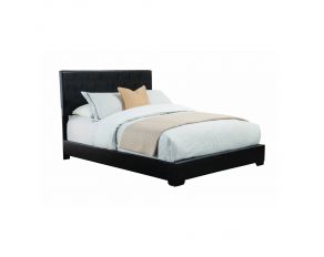 Conner King Upholstered Panel Bed in Black