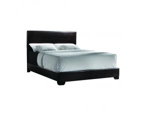 Conner Twin Upholstered Panel Bed in Dark Brown