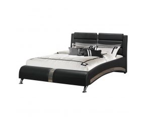 Jeremaine King Upholstered Bed in Black