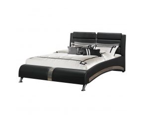 Jeremaine California King Upholstered Bed in Black