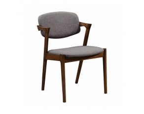 Malone Dining Side Chairs in Grey And Dark Walnut