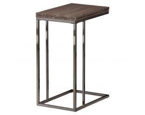 Expandable Top Accent Table in Weathered Grey And Black