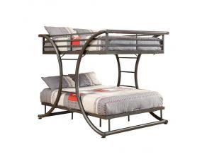 Stephan Full Over Full Bunk Bed in Gunmetal