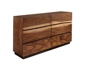 Winslow 6 Drawer Dresser in Smokey Walnut and Coffee Bean