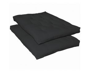 7 Inch Deluxe Futon Pad in Black