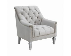 Avonlea Sloped Arm Tufted Chair in Grey