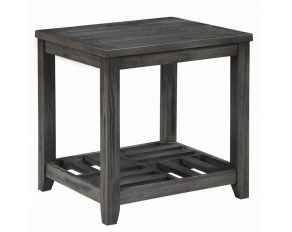 1-Shelf Rectangular End Table in Grey