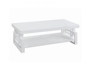 Rectangular Coffee Table in High Glossy White