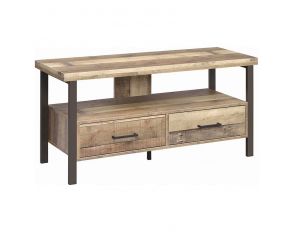 48″ 2-Drawer TV Console in Weathered Pine