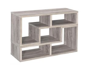 Velma Convertible Bookcase and TV Console in Grey Driftwood
