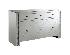 Fueyes 3-Drawer Accent Cabinet in Silver