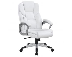 Kaffir Adjustable Height Office Chair in White and Silver