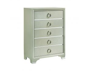 Salford 5 Drawer Chest in Metallic Sterling