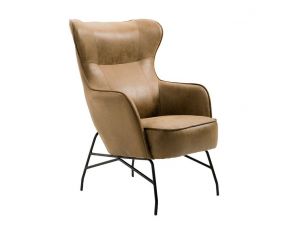 Franky Accent Chair in Saddle Brown