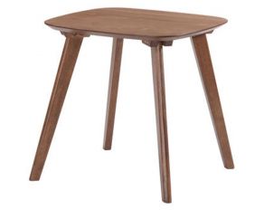 Emerald Home Furnishings Simplicity End Table in Walnut