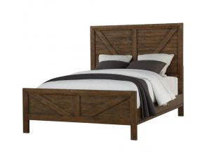 Emerald Home Furnishings Pine Valley Panel Bed in Burnished Pine, Queen